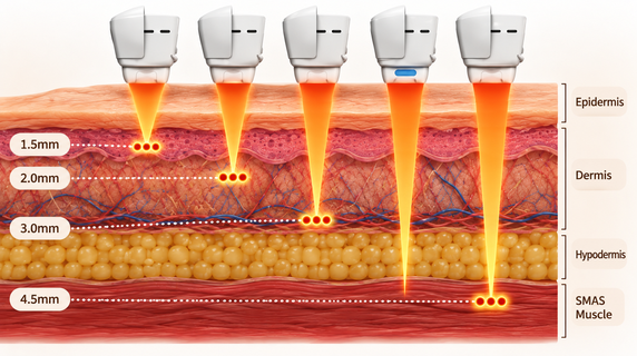 Focused Ultrasound Energy Targets Deeper Layers