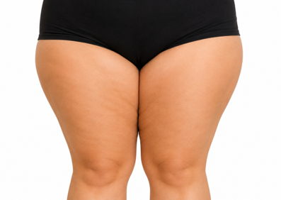Inner and outer thigh fullness