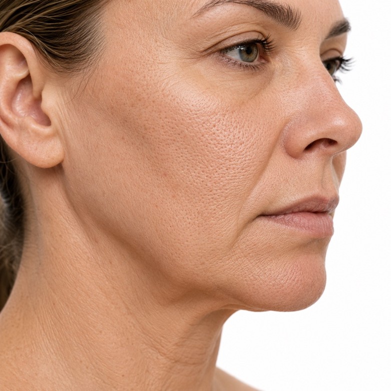 Open pores and lost skin elasticity