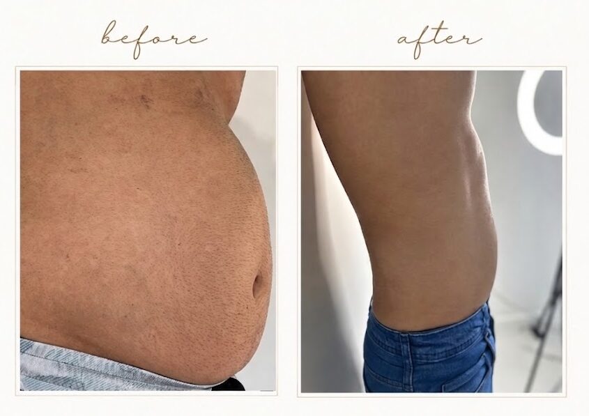 before after for fat cavitation